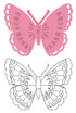 Butterfly Die & Stamp / Set de Suaje y Sello de Mariposa Dados de Corte / Suajes / Troqueles Marianne design