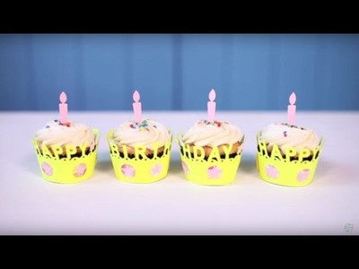 Template Dies Happy Birthday Cupcake Liner / Suaje de Cupcake de Cumpleaños Dados de Corte / Suajes / Troqueles LifeStyle Crafts