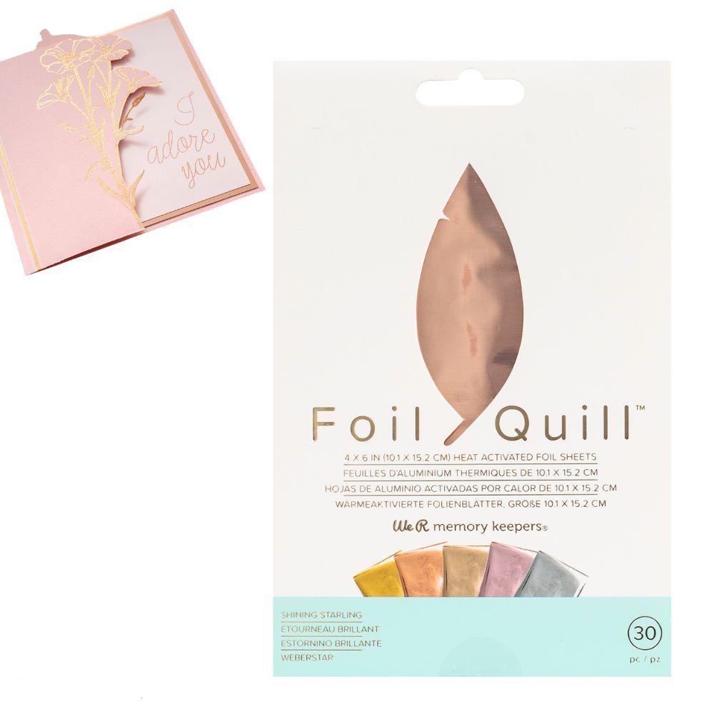 Foil Quill Foil Sheets Shining Starling / Hojas de Foil 4x6 pulg Foil We R Memory Keepers