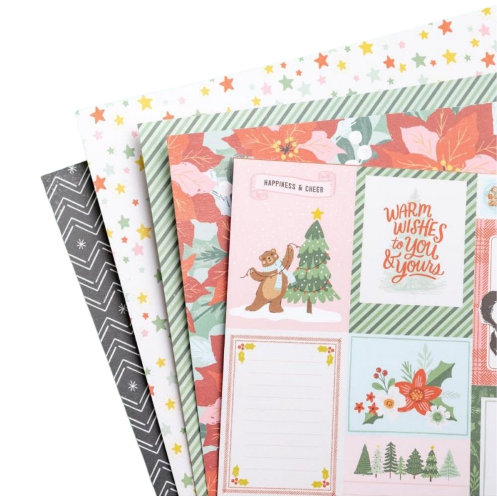 Mittens & Mistletoe 12in Paper Pad / Bloc de Papel Muérdago 30.5cm Papel Crate Paper