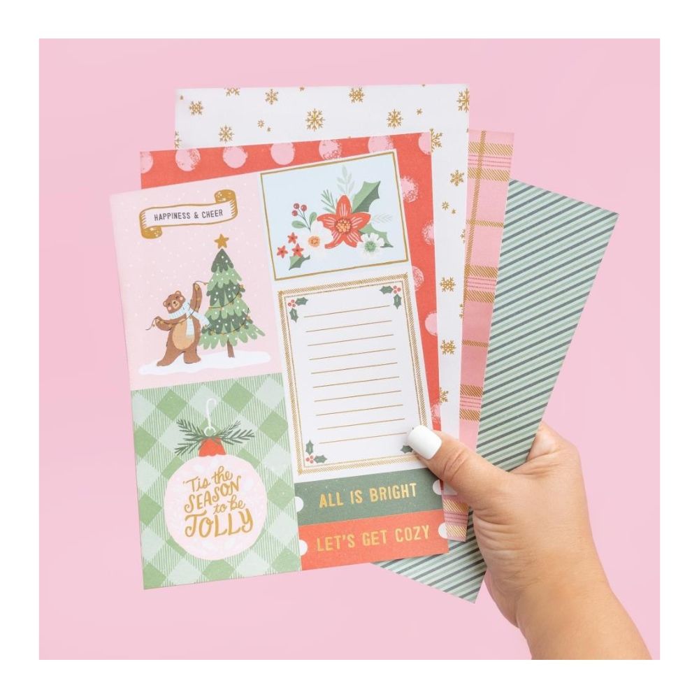 Mittens & Mistletoe 6 x 8 Paper Pad / Bloc de Papel Muérdago Papel Crate Paper