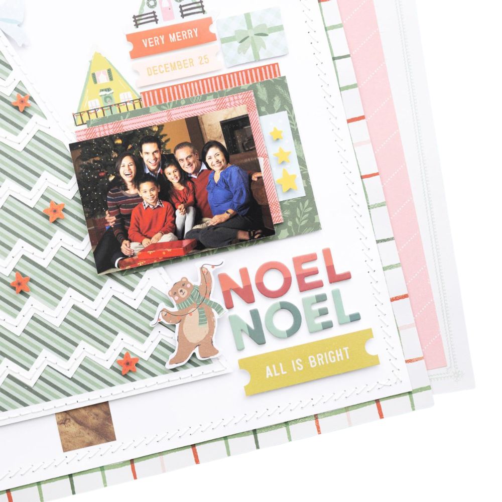 Mittens & Mistletoe Cardstock Stickers / Estampas de Cartulina Muérdago Papel Crate Paper