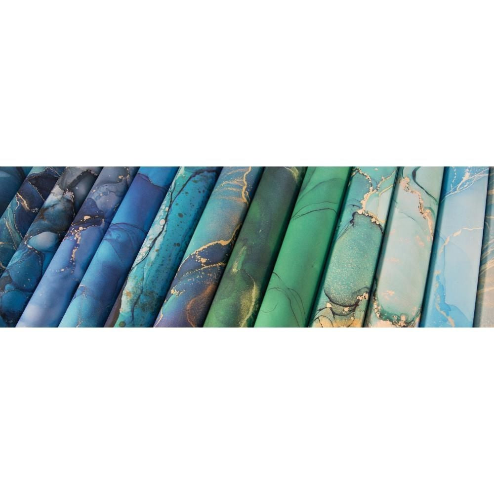 Double-Sided Paper Pad 6" Ink Drops Ocean / Block Papel Doble Cara Papel Craft Consortium