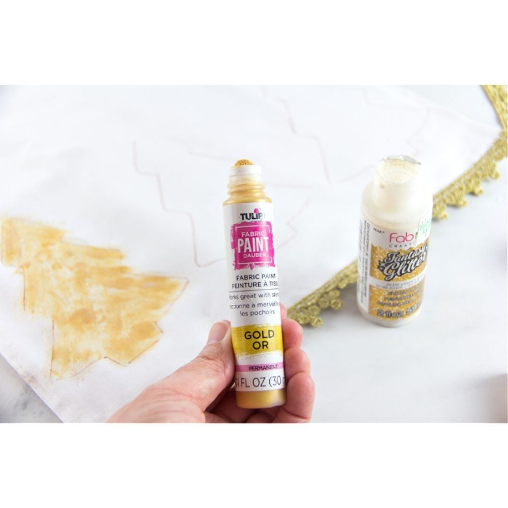 Tulip Fabric Paint Dauber Gold / Pintura para Tela Oro Pintura para Tela Tulip
