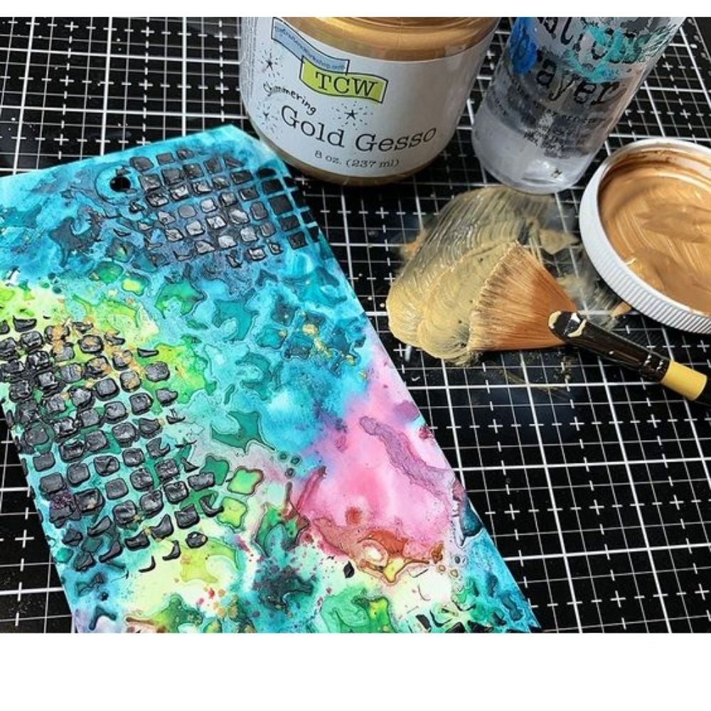 Gold Gesso / Gesso Acrílico Oro Medios Mixtos y Pastas Texturizadoras TCW