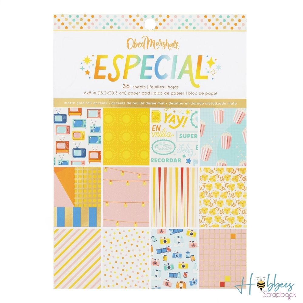 Especial Single-Sided Paper Pad 6 x 8" / Block de Papel Especial Papel American Crafts