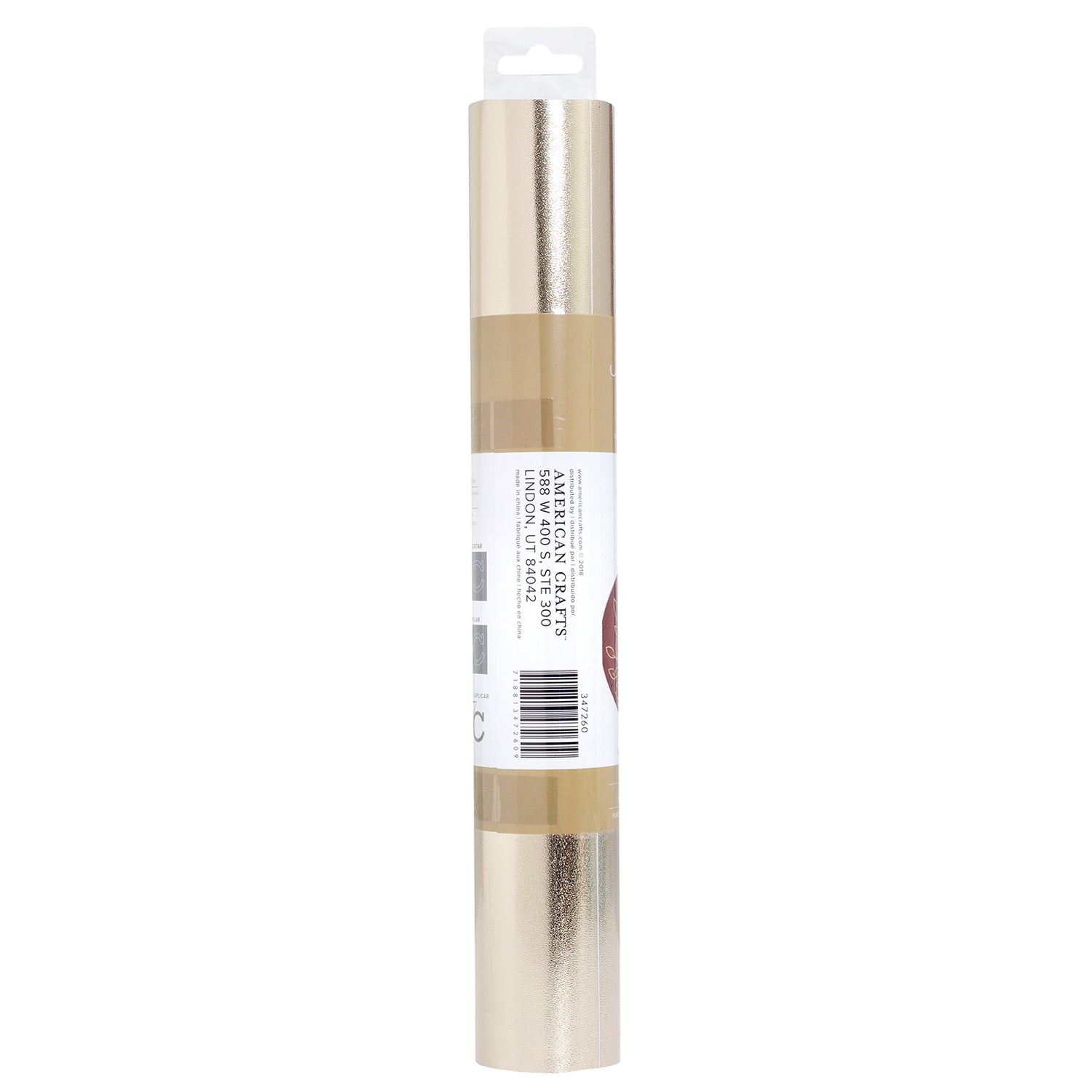 Faux Leather Adhesive Vinyl Roll Gold Metallic / Rollo de Vinil Adhesivo Imitación Piel Oro Viniles American Crafts