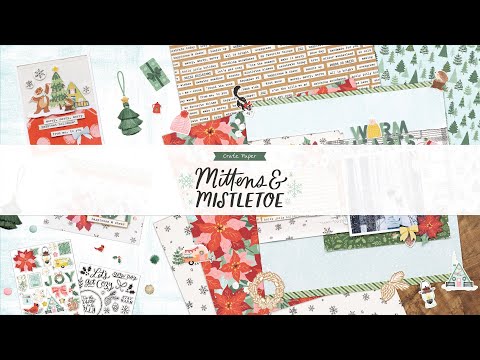 Mittens & Mistletoe Cardstock Stickers / Estampas de Cartulina Muérdago Papel Crate Paper