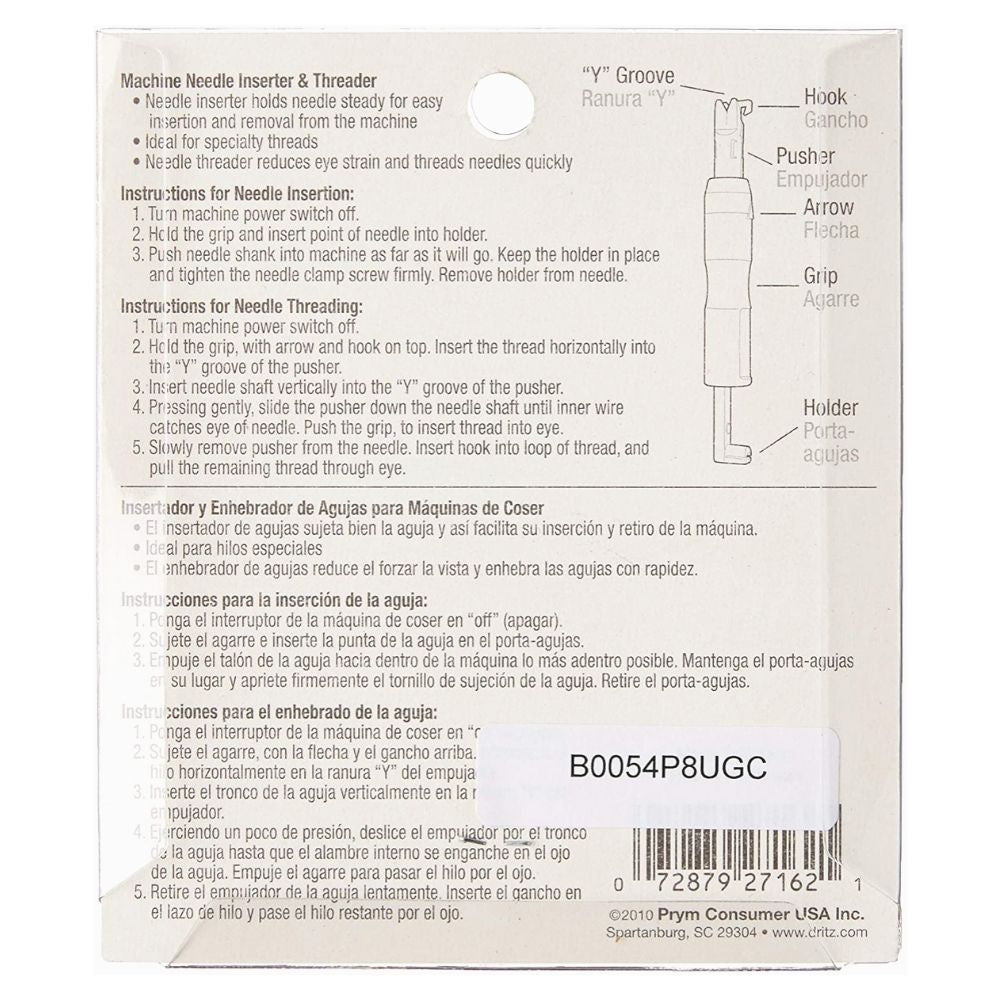 Machine Needle Inserter & Threader / Enhebrador e Insertador para Máquina de Coser Costura Dritz