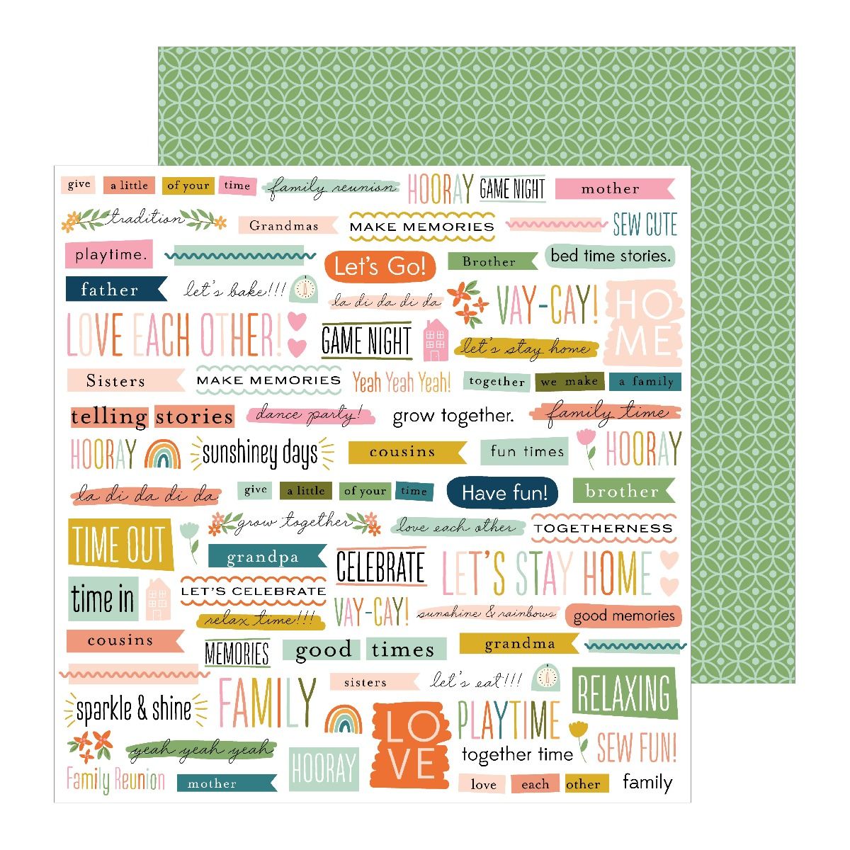 This is family Paper Pad / Block de Papel Decorado Papel American Crafts