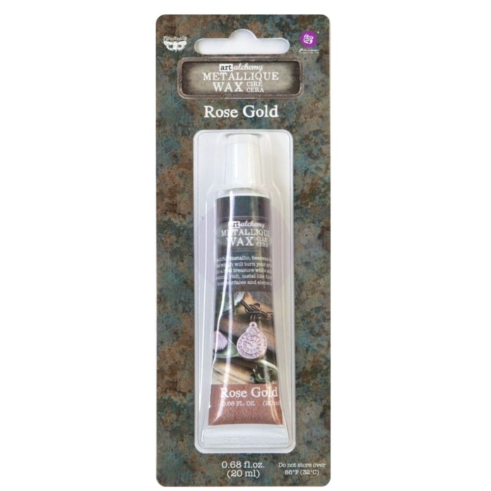 Finnabair Art Alchemy Metallique Wax Rose Gold / Pintura en Cera Metálica Oro Rosado Pintura y Medios Mixtos Prima Marketing