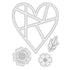 Dies Collection Paige Evans / Suajes de Corazón Geométrico y Flores Dados de Corte / Suajes / Troqueles We R Memory Keepers