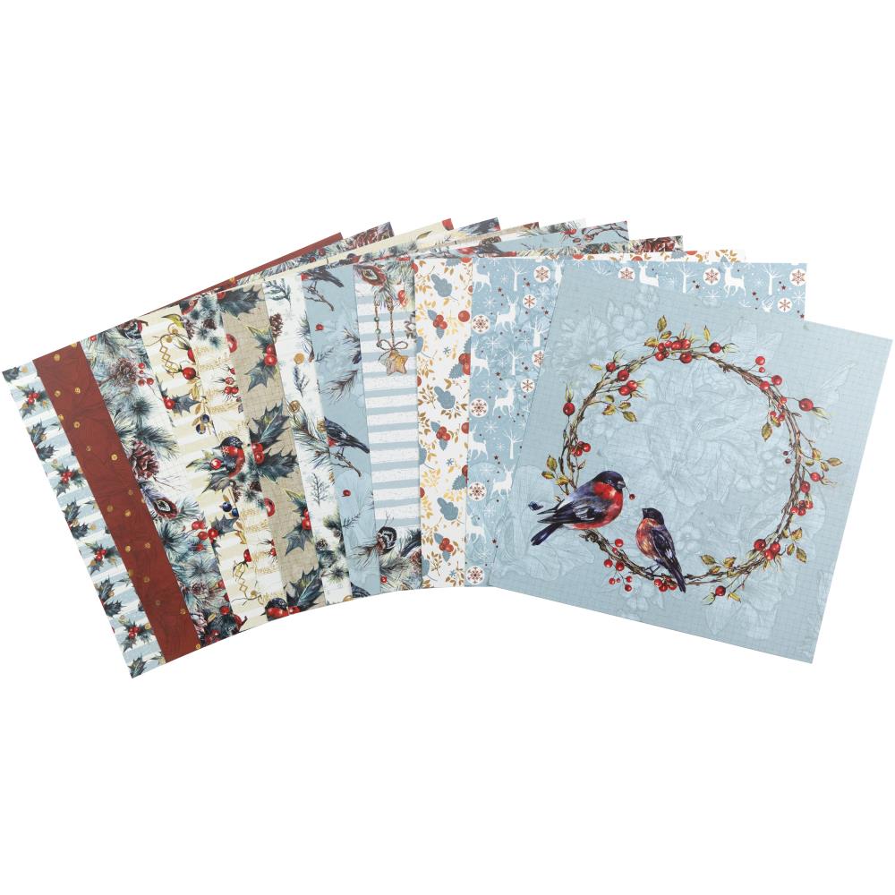 Christmas Magic Cardstock Pack 12" / Paquete de 12 Hojas de Cartulina Navidad Mágica Papel Little Birdie