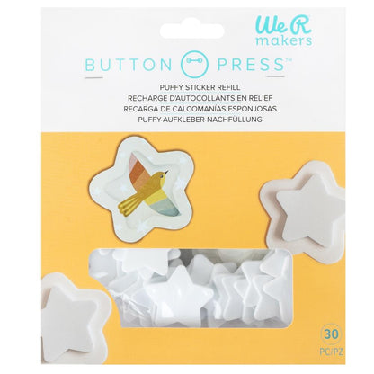 Button Press Star Puffy Sticker Refill Pack 15 Pk / Paquete de Recarga para Stickers 3D de Estrella Accesorios We R Memory Keepers