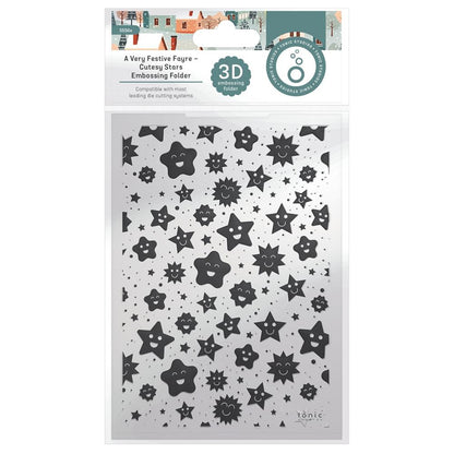 Cutesy Stars 3D  Embossing Folder / Folder de Grabado Estrellitas Folders de Grabado Tonic Studios