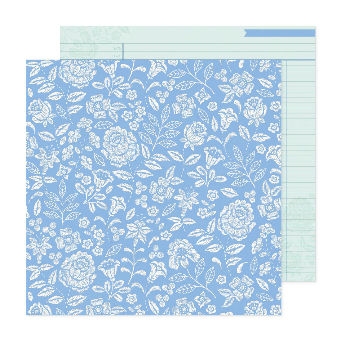 Poppy & Pear Paper Sheet 12" / Hoja de Papel Blue Skies Papel, Hojas Sueltas American Crafts