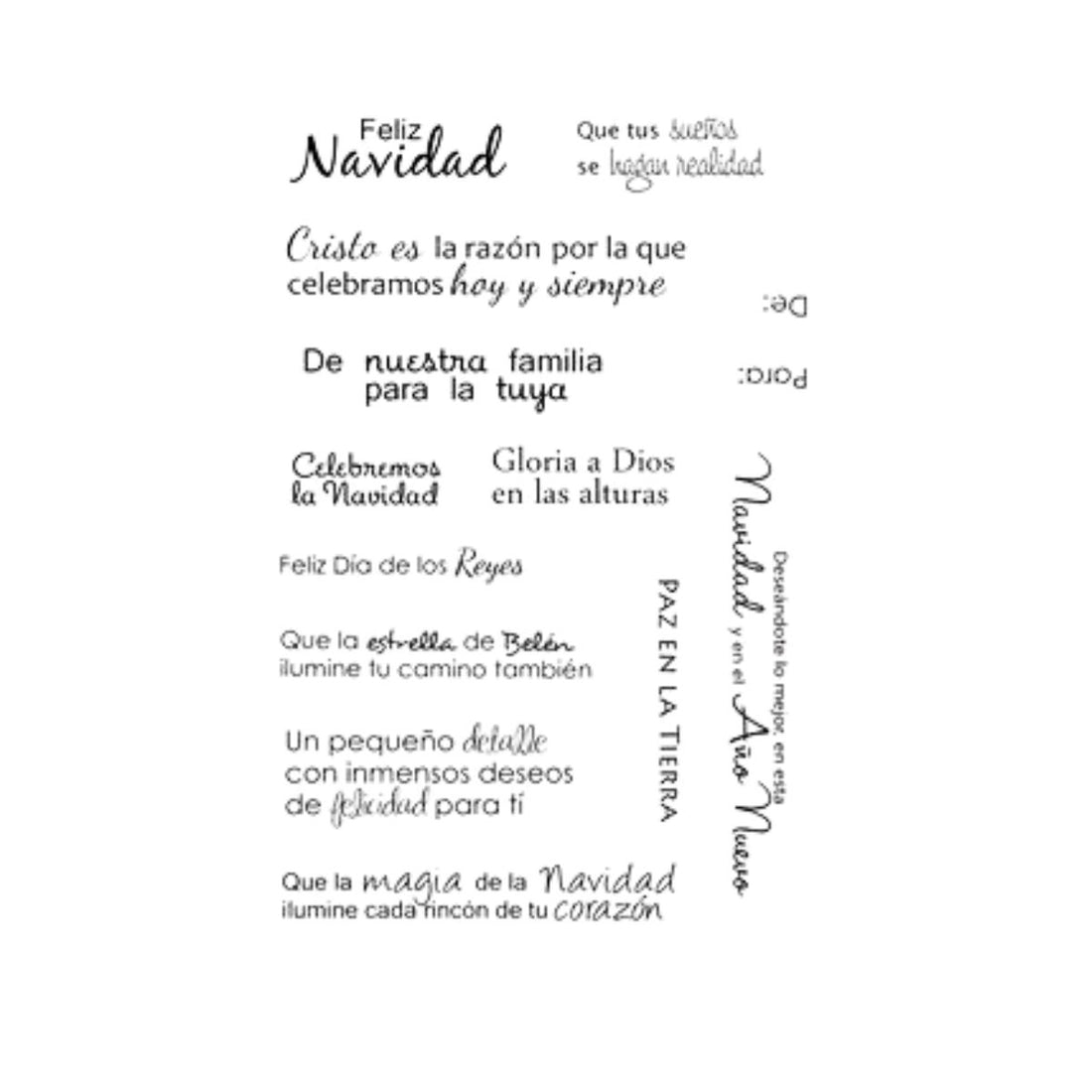 Set De Sellos Frases Navideñas