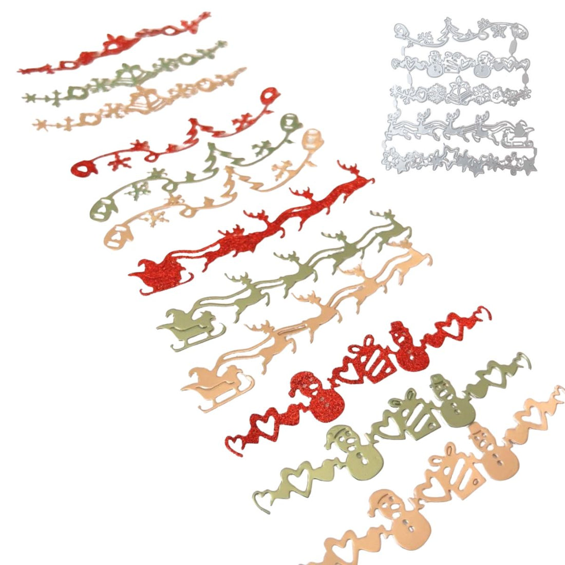 Set de Suajes o Troqueles Bordes Navideños