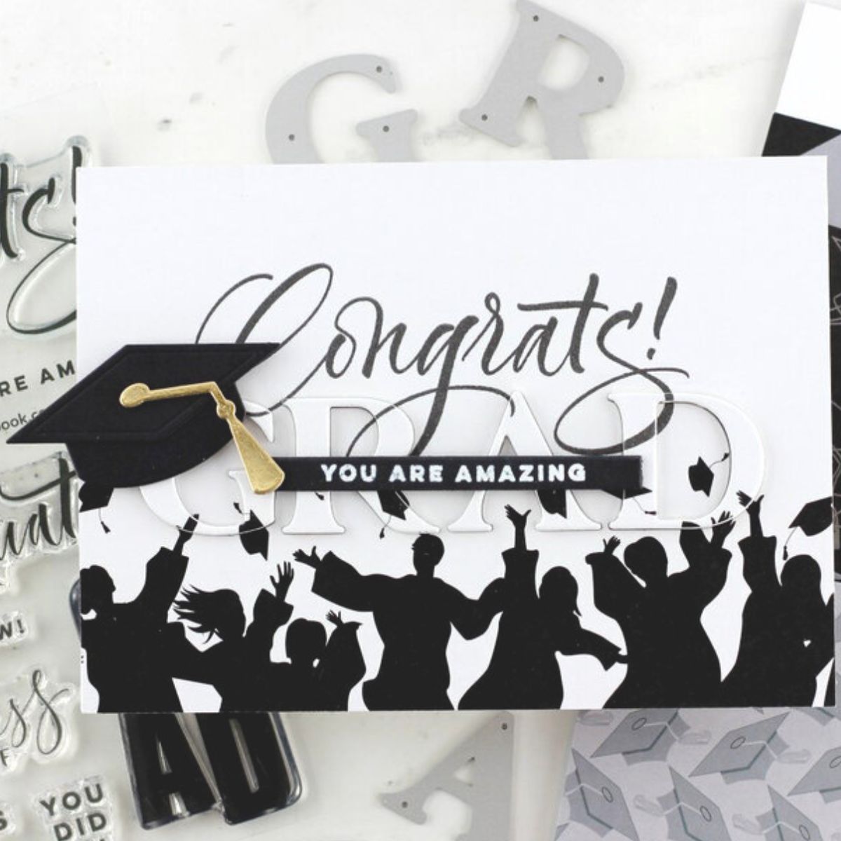 Hybrid Ink Pad Detail Black / Cojín de Tinta Negra Híbrida Tinta para Sellos Pinkfresh Studio