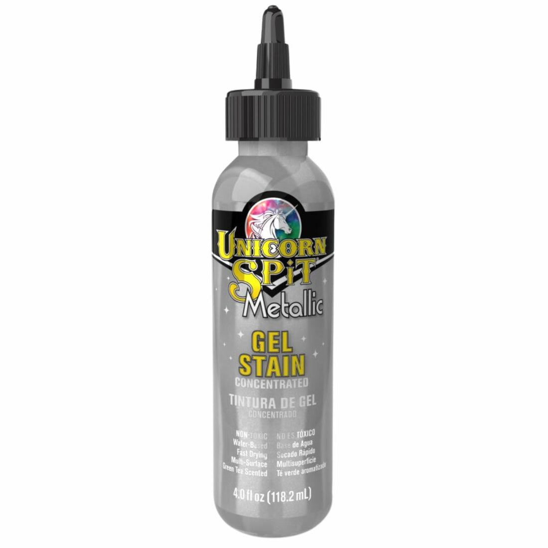 Metallic Wood Stain & Glaze Mercury / Tinta y Esmalte Multi Superficies Plata Pintura y Medios Mixtos Unicorn Spit