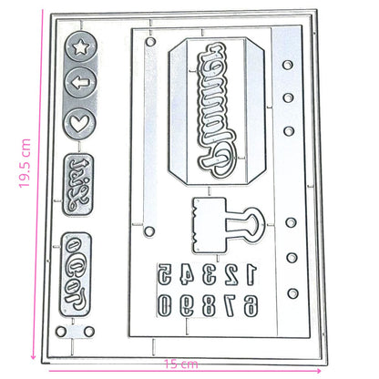 39 Suajes para Armar una Carpeta de Notas Dados de Corte / Suajes / Troqueles Hobbees