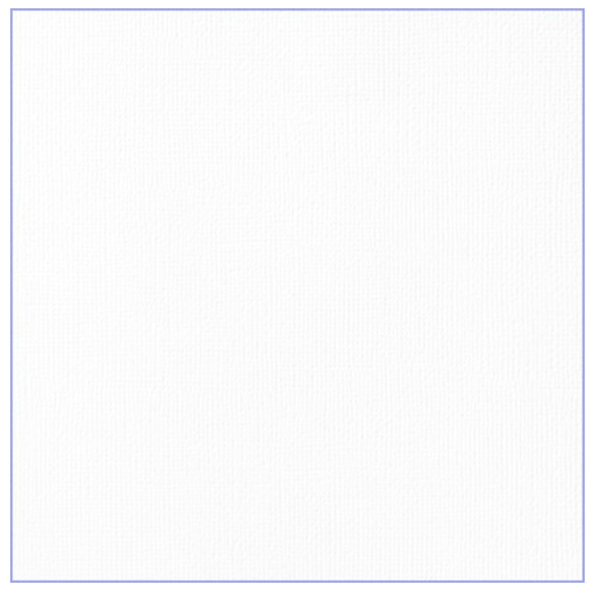 White Cardstock 12&quot; / 1 Hoja de Cartulina Blanca Texturizada Papel, Hojas Sueltas American Crafts