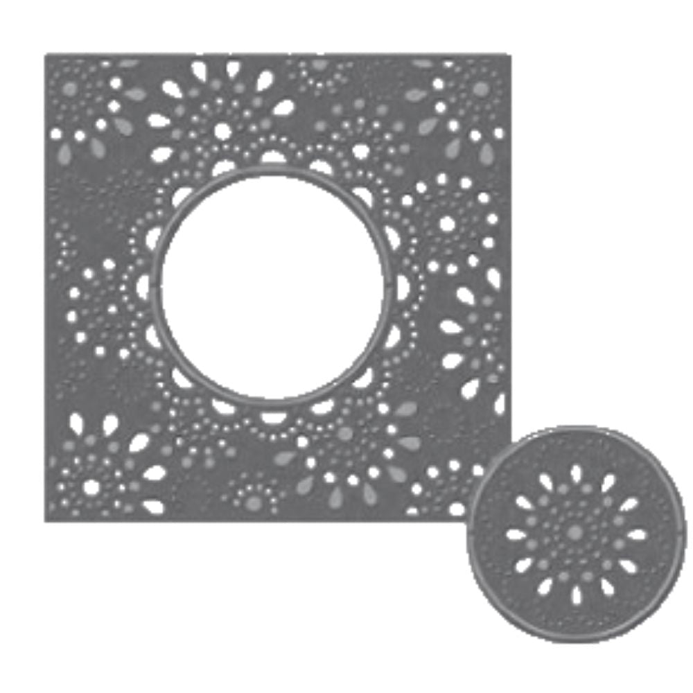 Suaje de Corte Para Hacer Fondos con Circulo Decorado / Aurora Dados de Corte / Suajes / Troqueles Crafter&