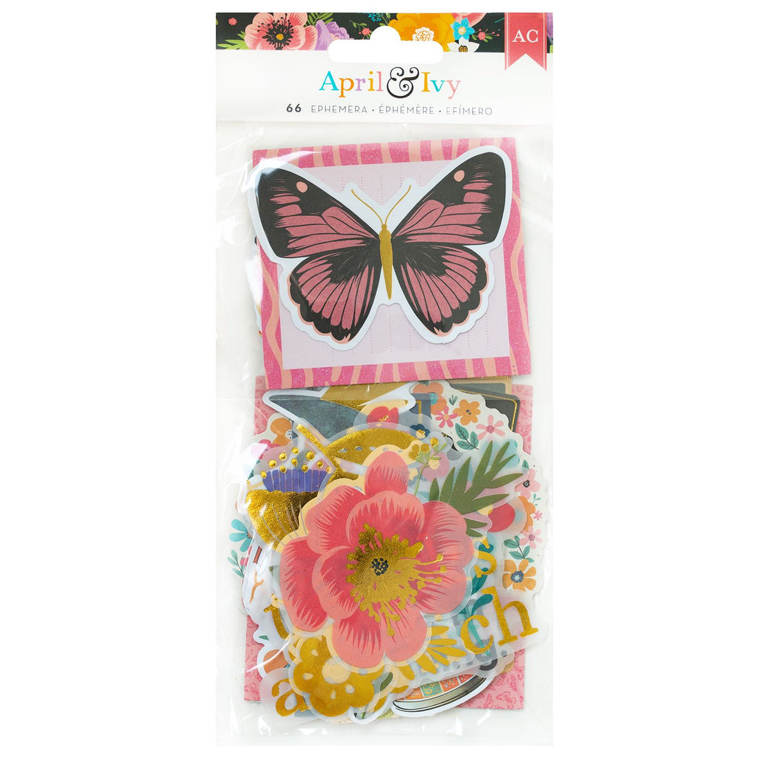 April & Ivy Ephemera Icons  / Recortes Decorativos Hiedra de Abril Papel American Crafts