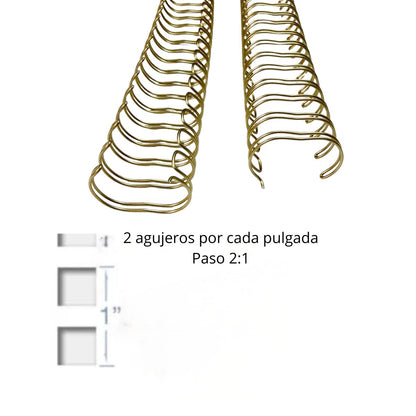 10 Espirales Metálicos Journelle Dorado Claro 7/8” Arillos para Engargolar Angie Guerra &amp; Hobbees