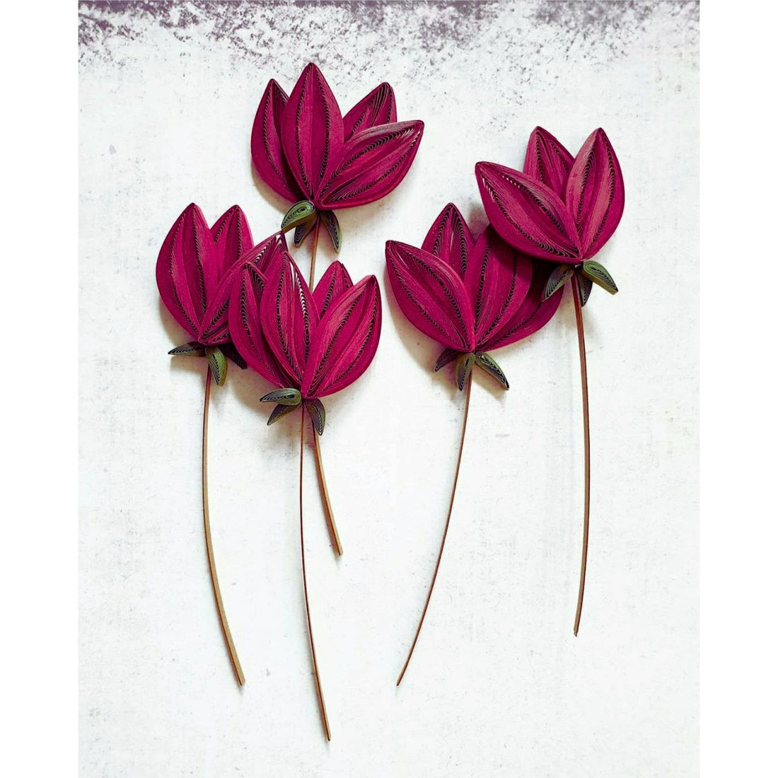 Tiras de Papel para Filigrana 5mm Burdeos Filigrana Hobbees