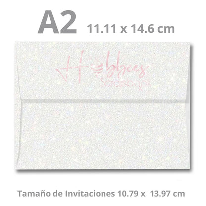 Inkjet Printable Glitter Envelopes A2 / Sobres Glitter Imprimibles Papel Harmony Paper