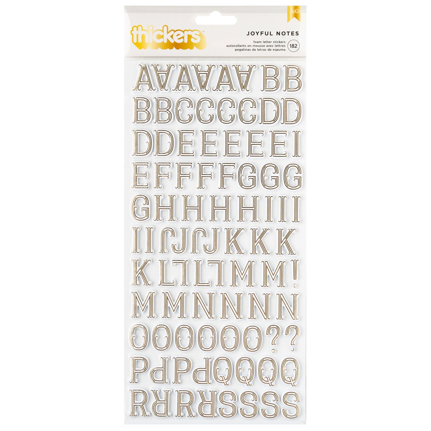 Joyful Notes Alphabet Thickers Stickers / Estampas Gruesas de Alfabeto Stickers Pink Paislee