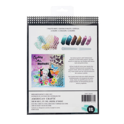 Metallic Texture Paste Set / Kit de Pasta Texturizadora Metálica Pastas Texturizadoras y Medios Mixtos Vicki Boutin