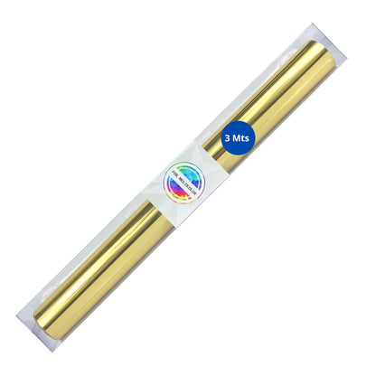 Rollo de Foil Metalizado Dorado Gold 3 Mts Descontinuado Foil Multicolor