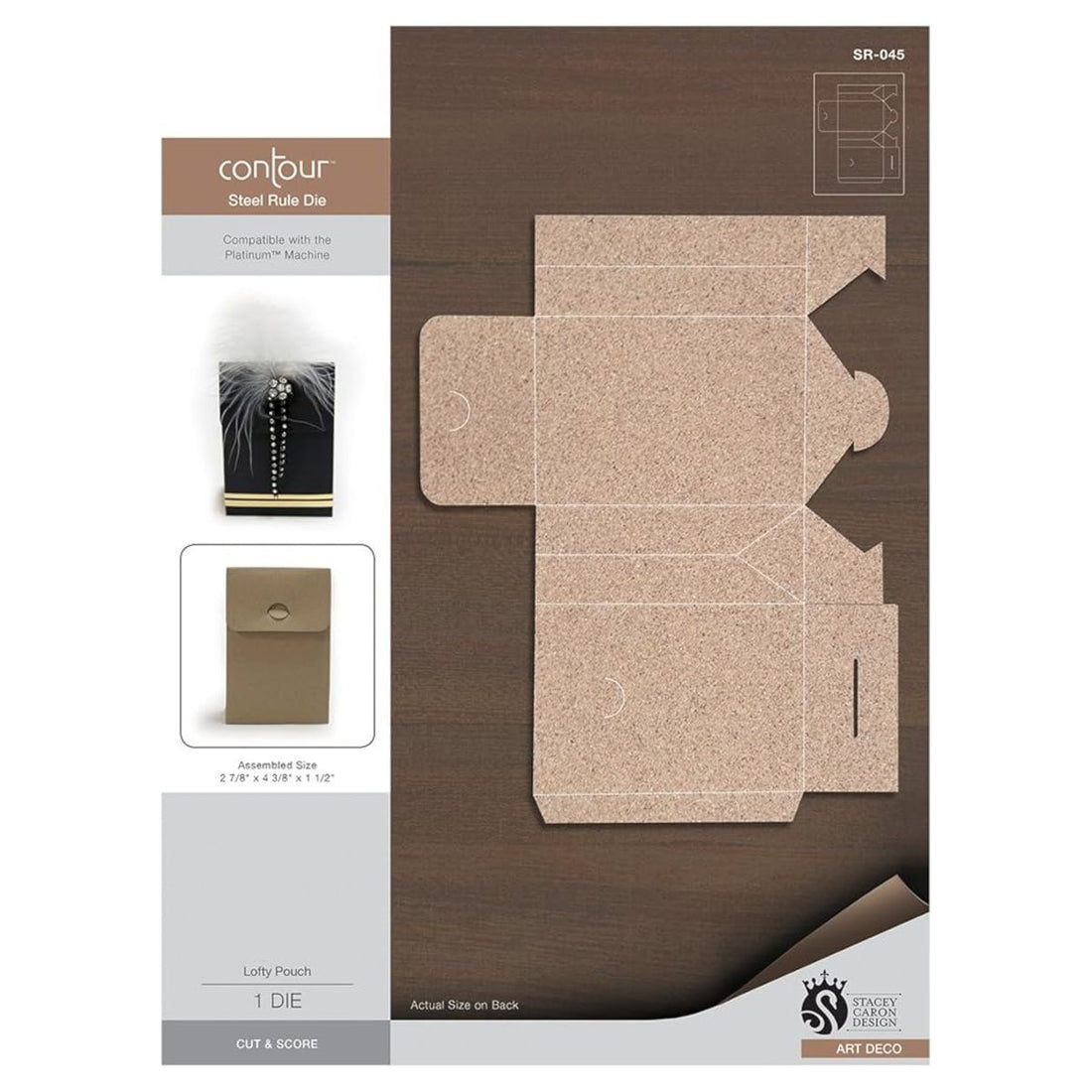 Lofty Pouch & Purse Contour Die / Troquel Cajita para Materiales Gruesos y Delgados Dados de Corte / Suajes / Troqueles Spellbinders