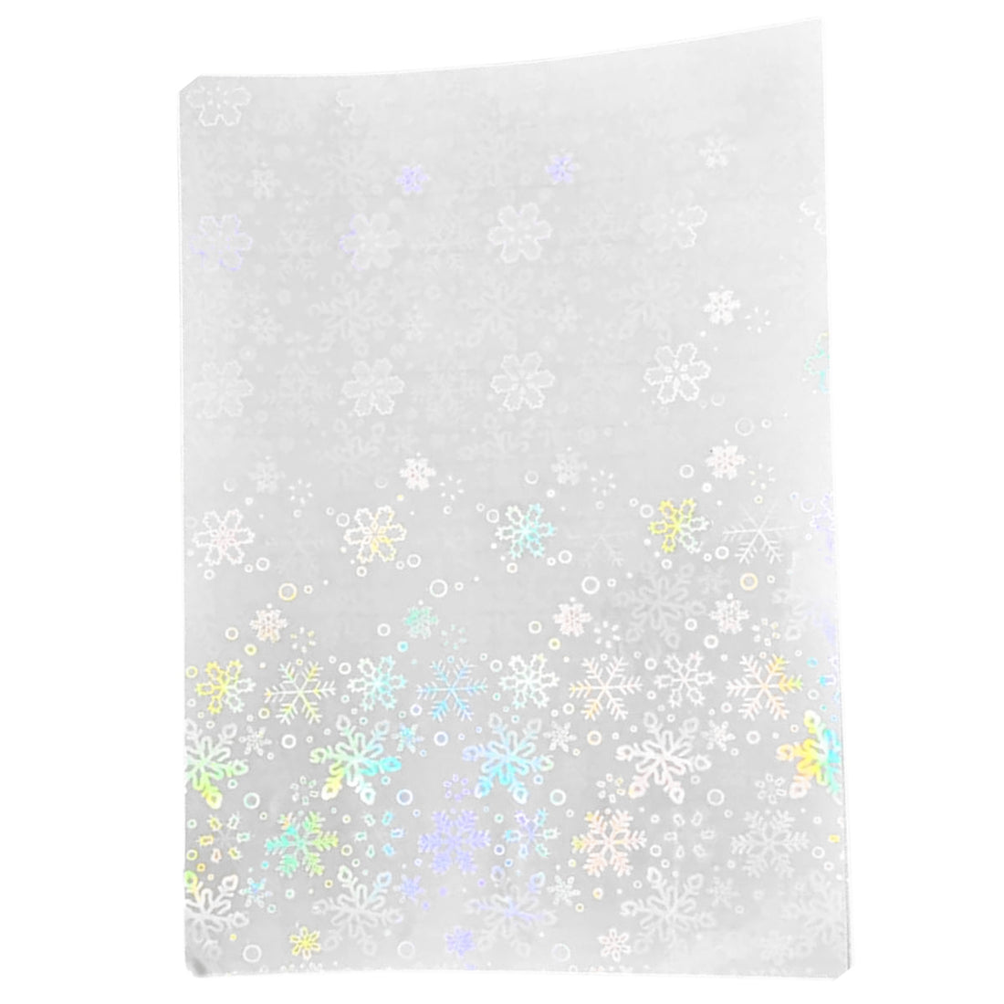 5 Hojas de Laminado en FrÃo de Copos de Nieve Holográficos Acetato y Especializados Hobbees