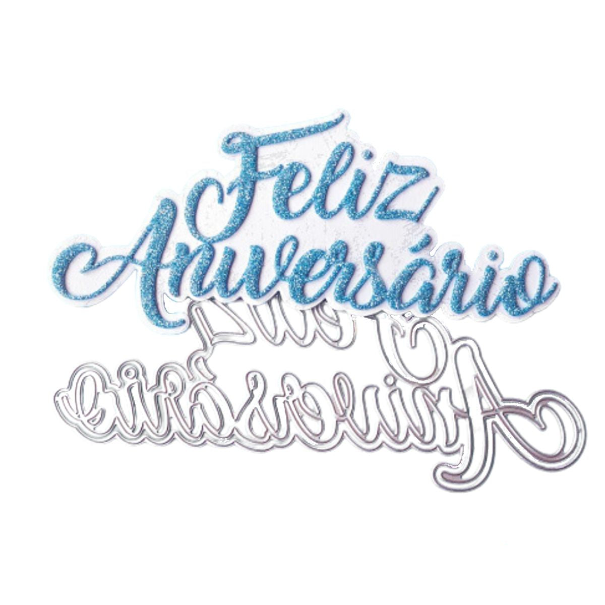 Suaje de Feliz Aniversario con Sombra Dados de Corte / Suajes / Troqueles Hobbees