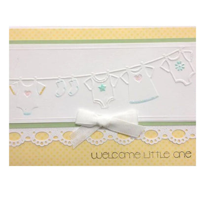 Embossing Baby Clothes On Line / Folder de Grabado Tendedero Ropa Bebe Descontinuado Darice