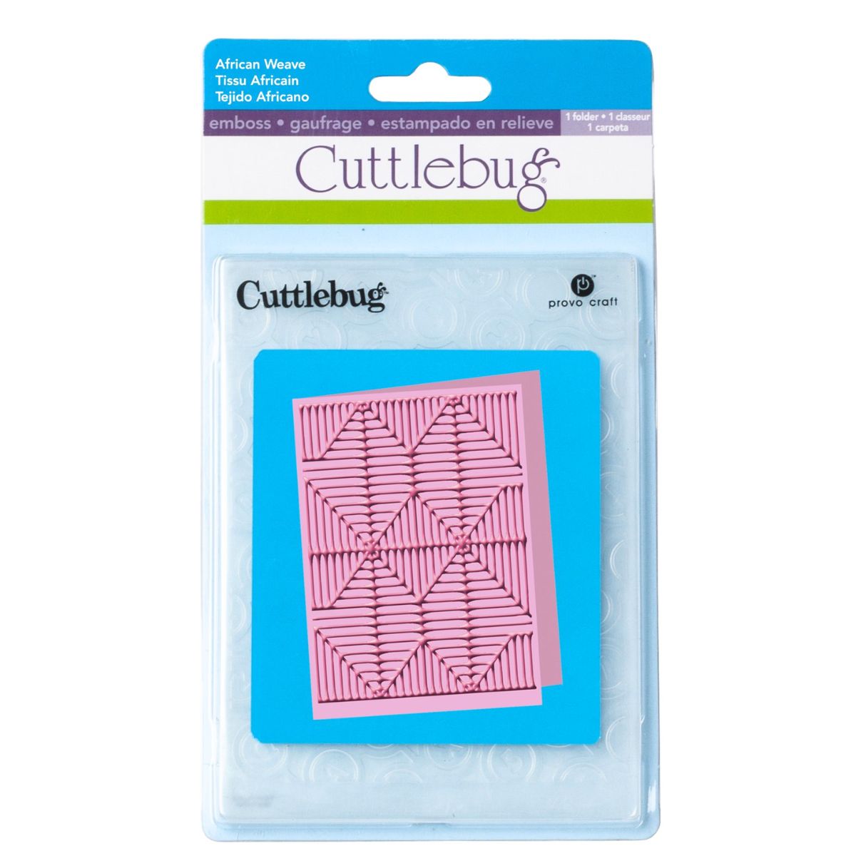 Embossing Folder African Weave / Folder de Grabado Tejido Africano Descontinuado Cuttlebug