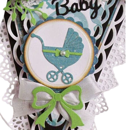 Suaje de Corte de Carriola Chica / Baby Buggy Mini Descontinuado Cottage Cutz
