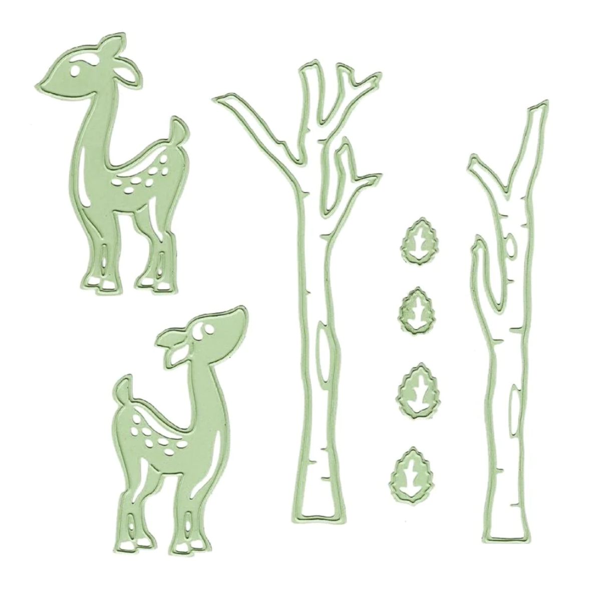 Suaje de Corte de Arbol y Venado / Deer Trees Dados de Corte / Suajes / Troqueles Leane Creatief