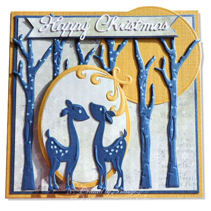 Suaje de Corte de Arbol y Venado / Deer Trees Dados de Corte / Suajes / Troqueles Leane Creatief