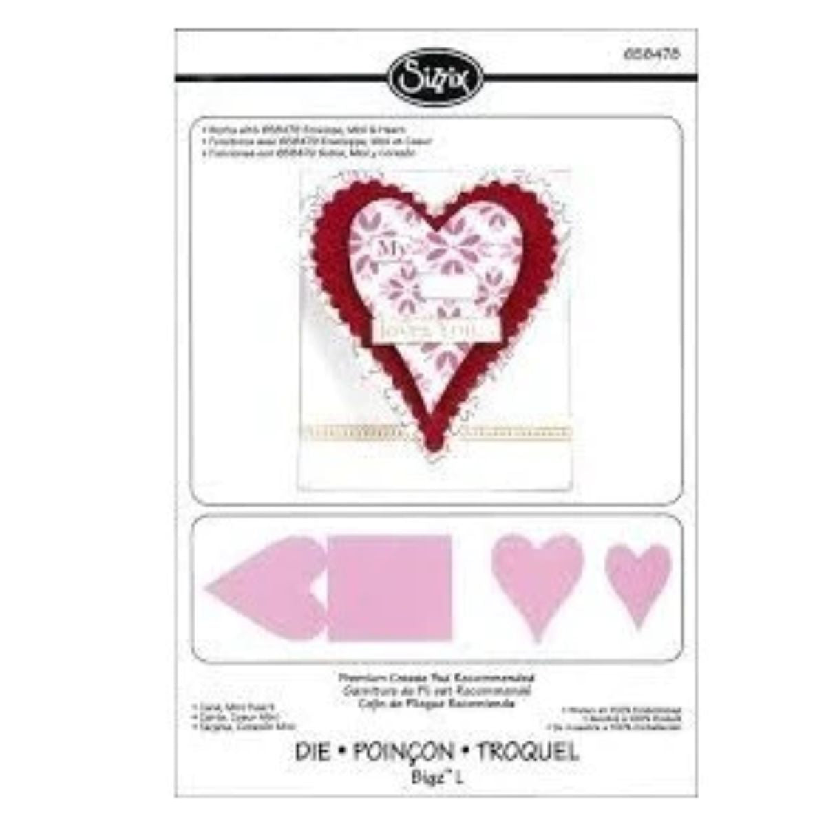 Suaje de Corte de Tarjeta de Corazon / Card Mini Heart DESCONTINUADO Sizzix