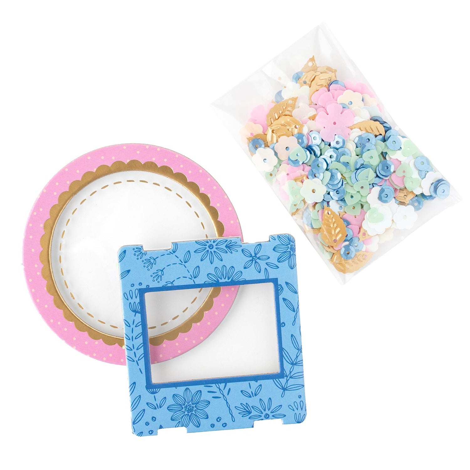 Poppy &amp; Pear Shaker Frames / Marcos y Lentejuelas Shaker Bea Valint Descontinuado American Crafts