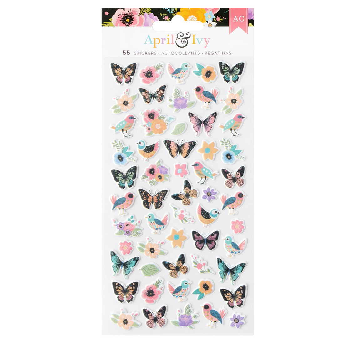 April & Ivy Thickers Icons /Pegatinas de Iconos Hiedra de Abril Papel American Crafts