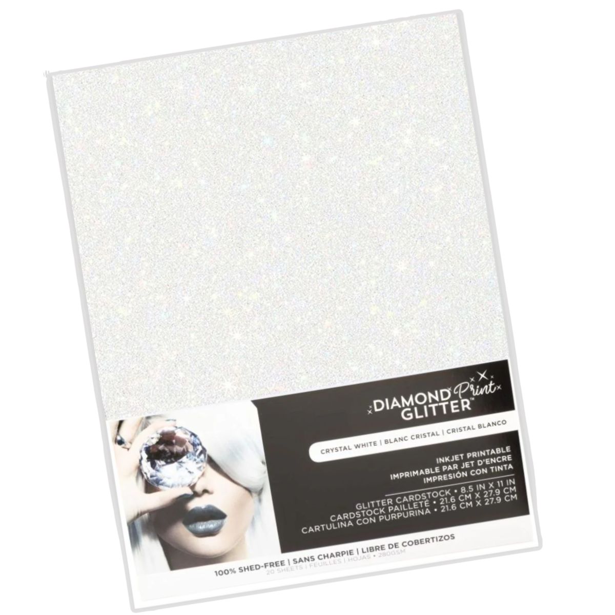 Inkjet Printable Glitter Cardstock / Cartulina Glitter Blanca Imprimible Papel Harmony Paper