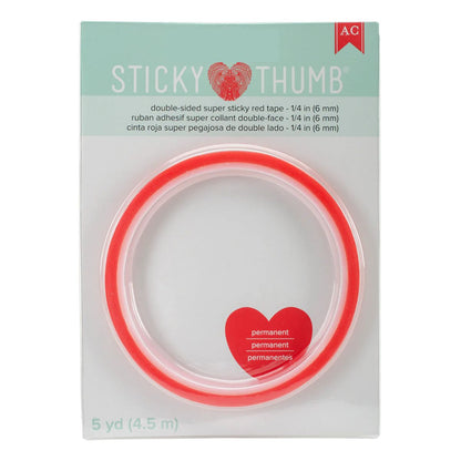 Super Sticky Red Tape / Cinta Adhesiva Doble Cara Extra Fuerte Adhesivos / Pegamentos American Crafts