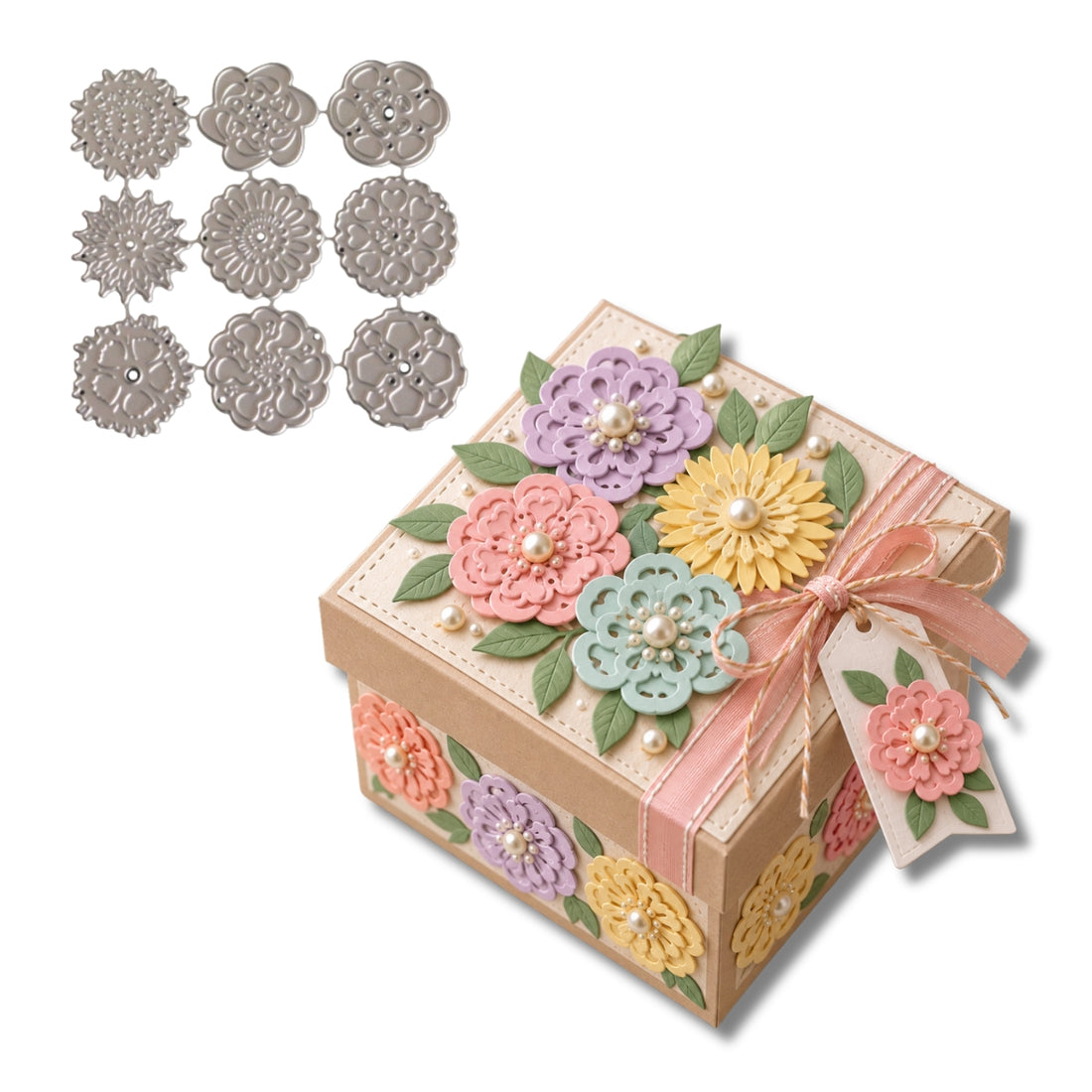 9 Suajes de Flores Colección Jardín Encantado