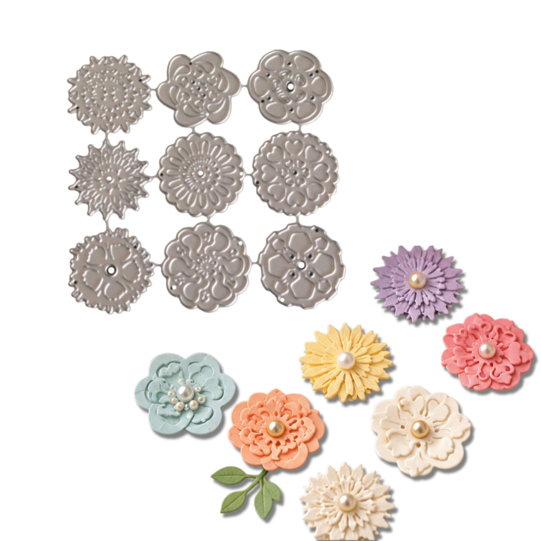 9 Suajes de Flores Colección Jardín Encantado