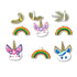Unicorn & Rainbow Brads / Broches de Unicornio y Arcoiris Adornos / Embellishments Eyelet Outlet